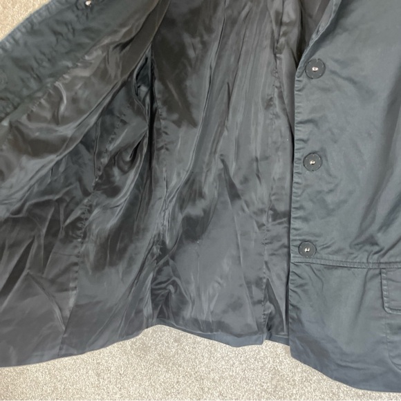 Talbots Jacket Womens 14 Black Cotton Blend 3/4 Sleeve Lined Snap Front- 2206* - Picture 11 of 12